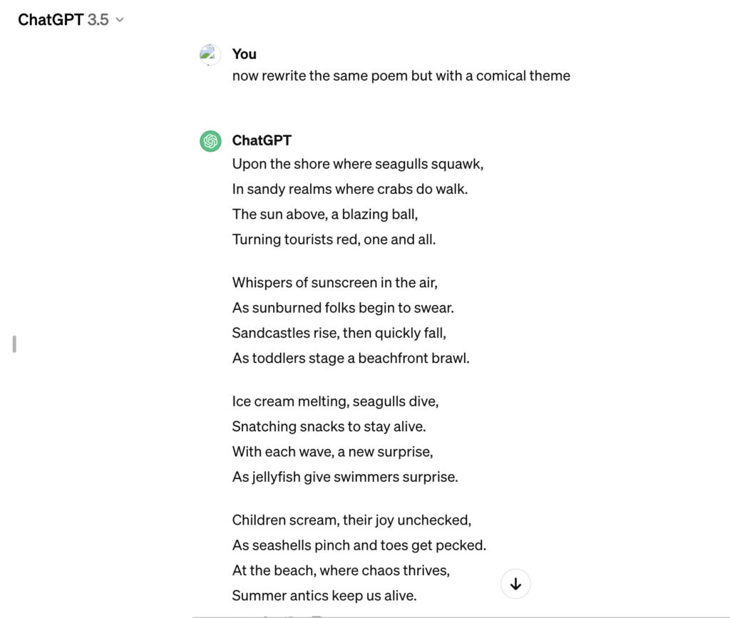 how to use chatgpt. poems 